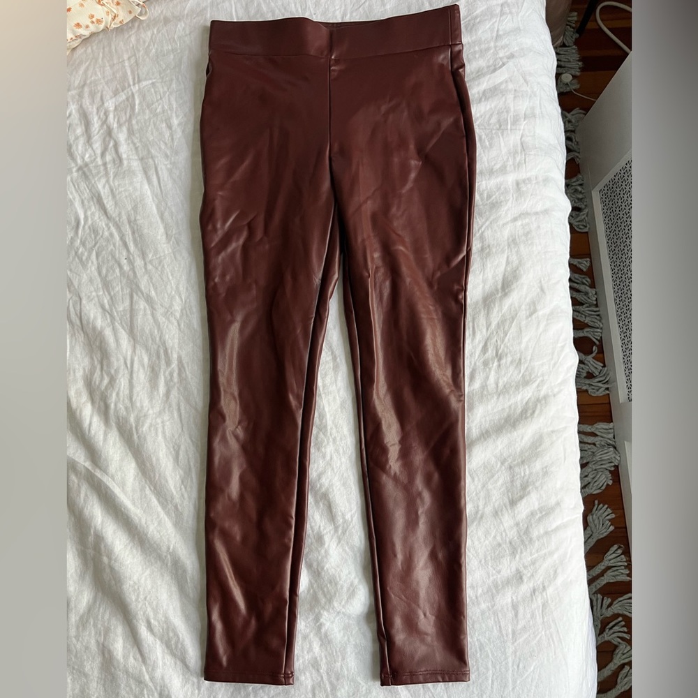 LOFT faux leather lined pants - S